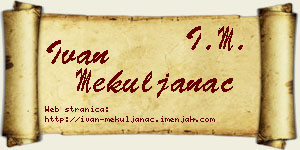 Ivan Mekuljanac vizit kartica
